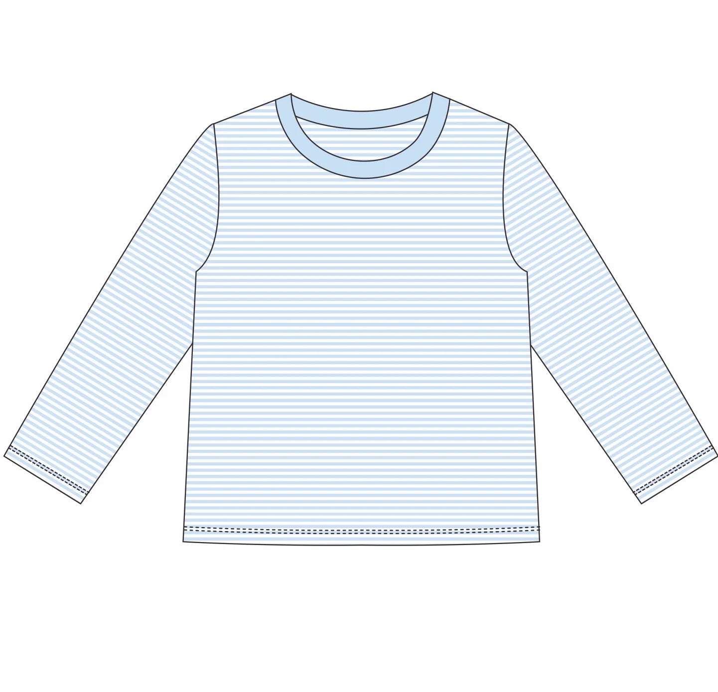 Custom Long Sleeve Stripe T-Shirt