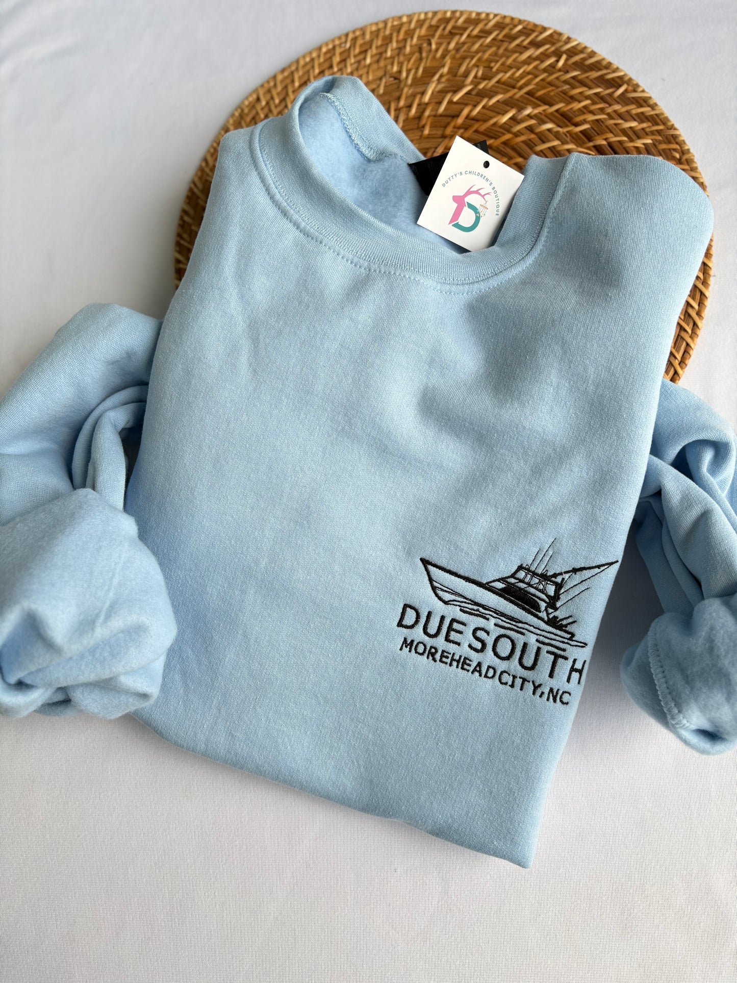 Custom Boat Name Crewneck – Front & Back - Gildan CREWNECK