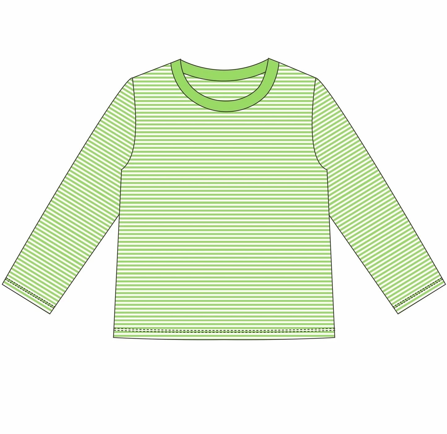 Custom Long Sleeve Stripe T-Shirt