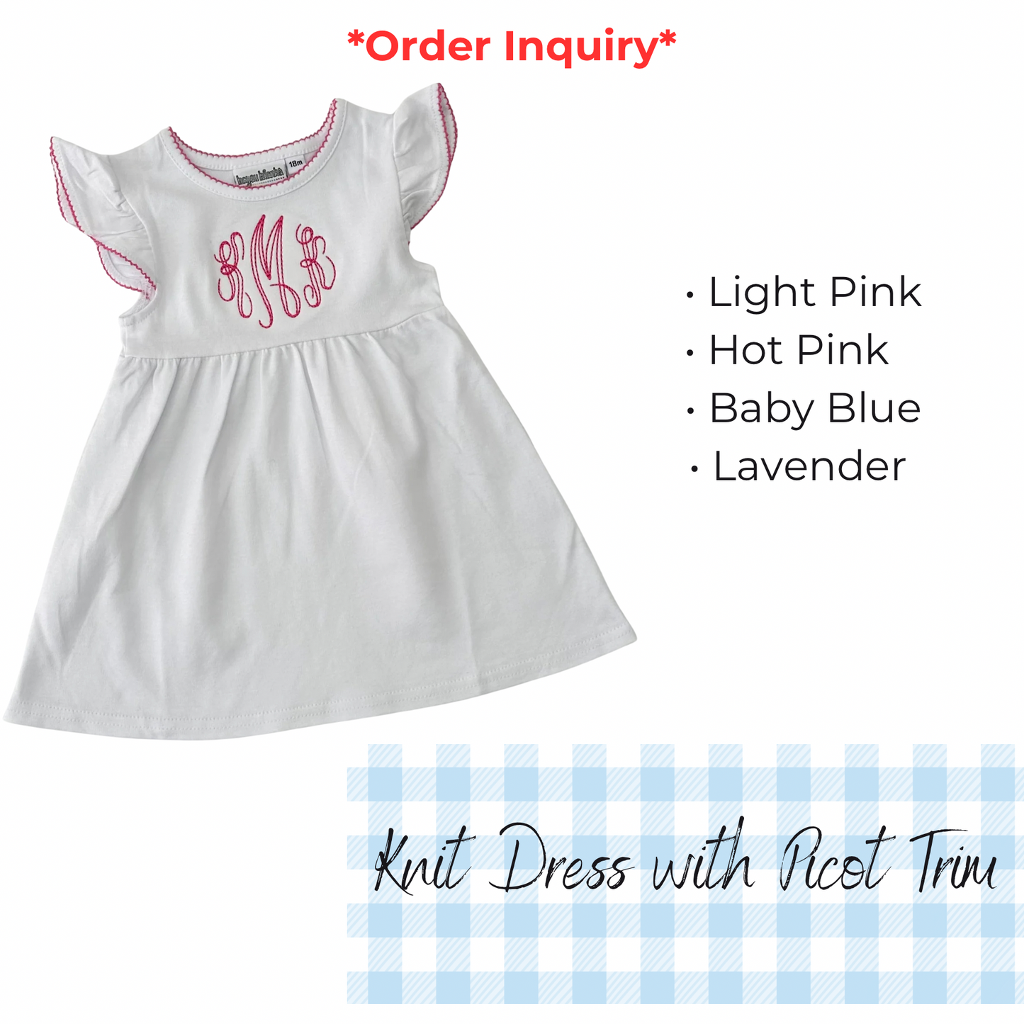 Custom Knit Dress with Picot Trim