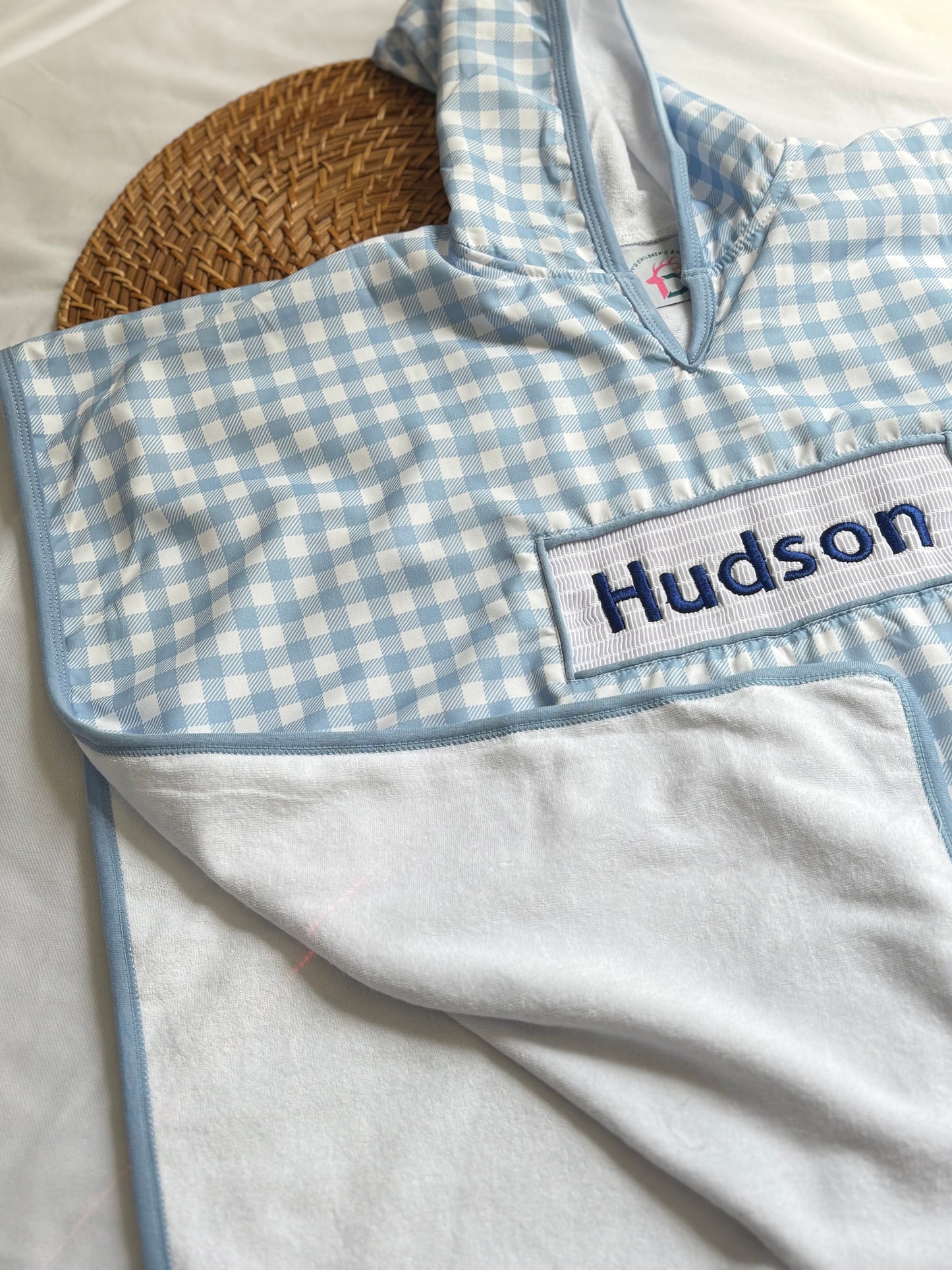 Custom Smocked Hooded Towel - Boys