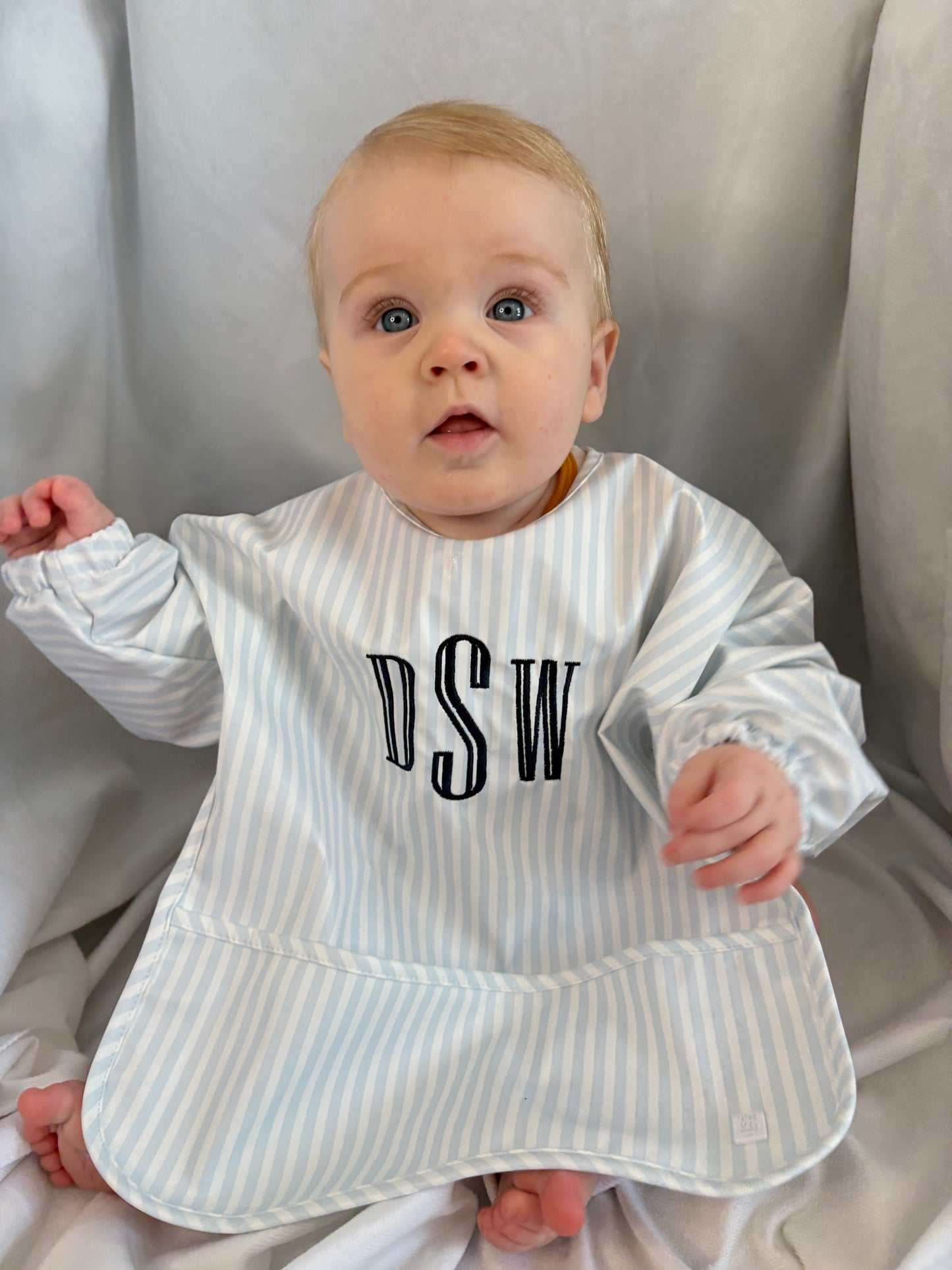 Custom Catchall PINK OR BLUE Pimlico Stripe Smock