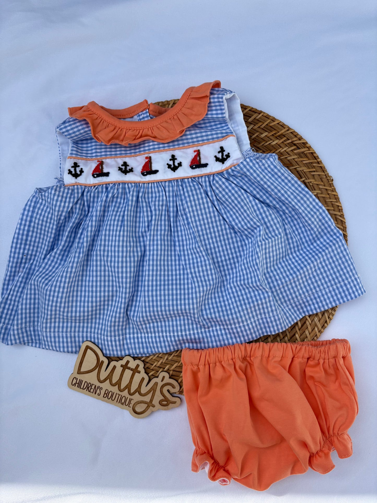 Setting Sail French Knot Diaper Set