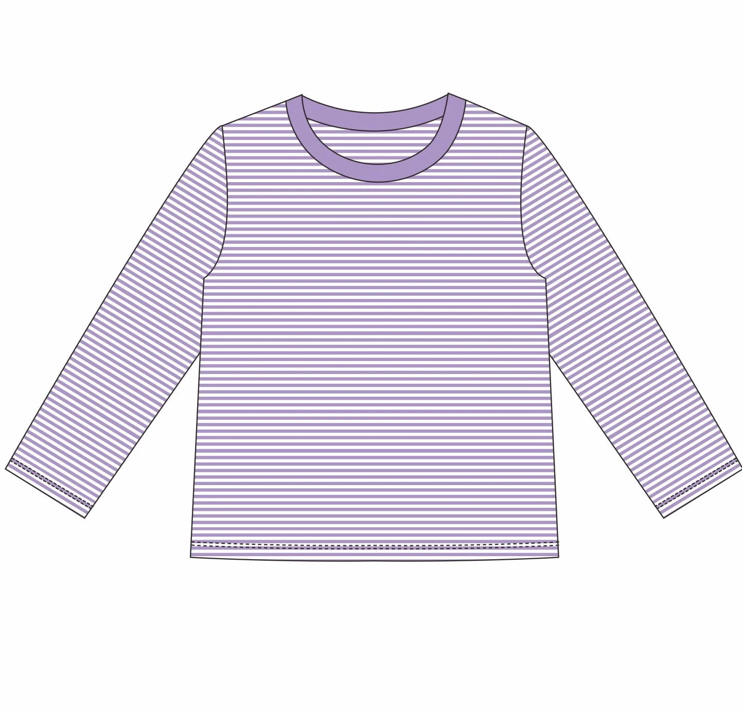 Custom Long Sleeve Stripe T-Shirt