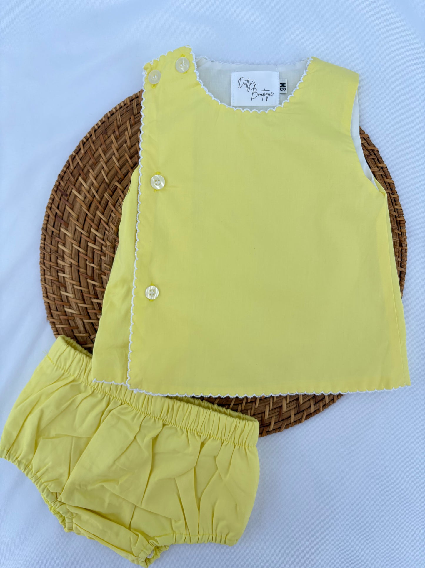 Custom Butter Yellow Diaper Set -UNISEX