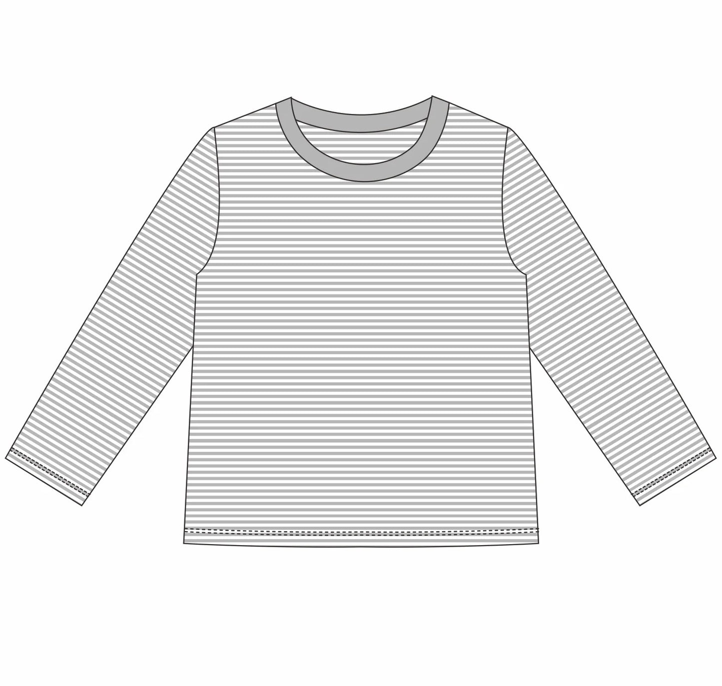 Custom Long Sleeve Stripe T-Shirt
