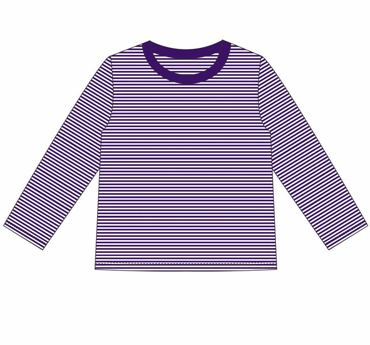 Custom Long Sleeve Stripe T-Shirt
