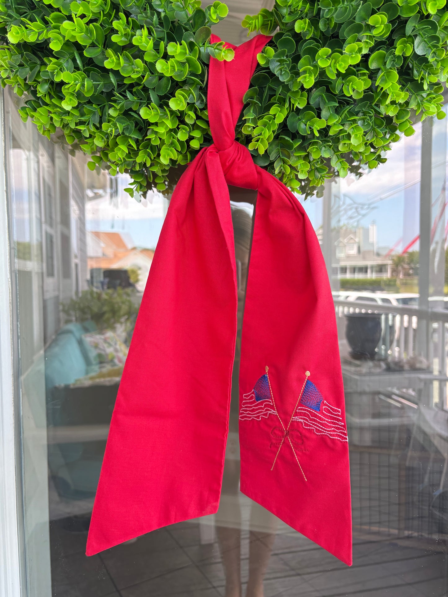 Ready to Ship American Flag Wreath Sash