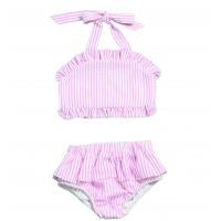 Custom Seersucker Ruffle Bikini