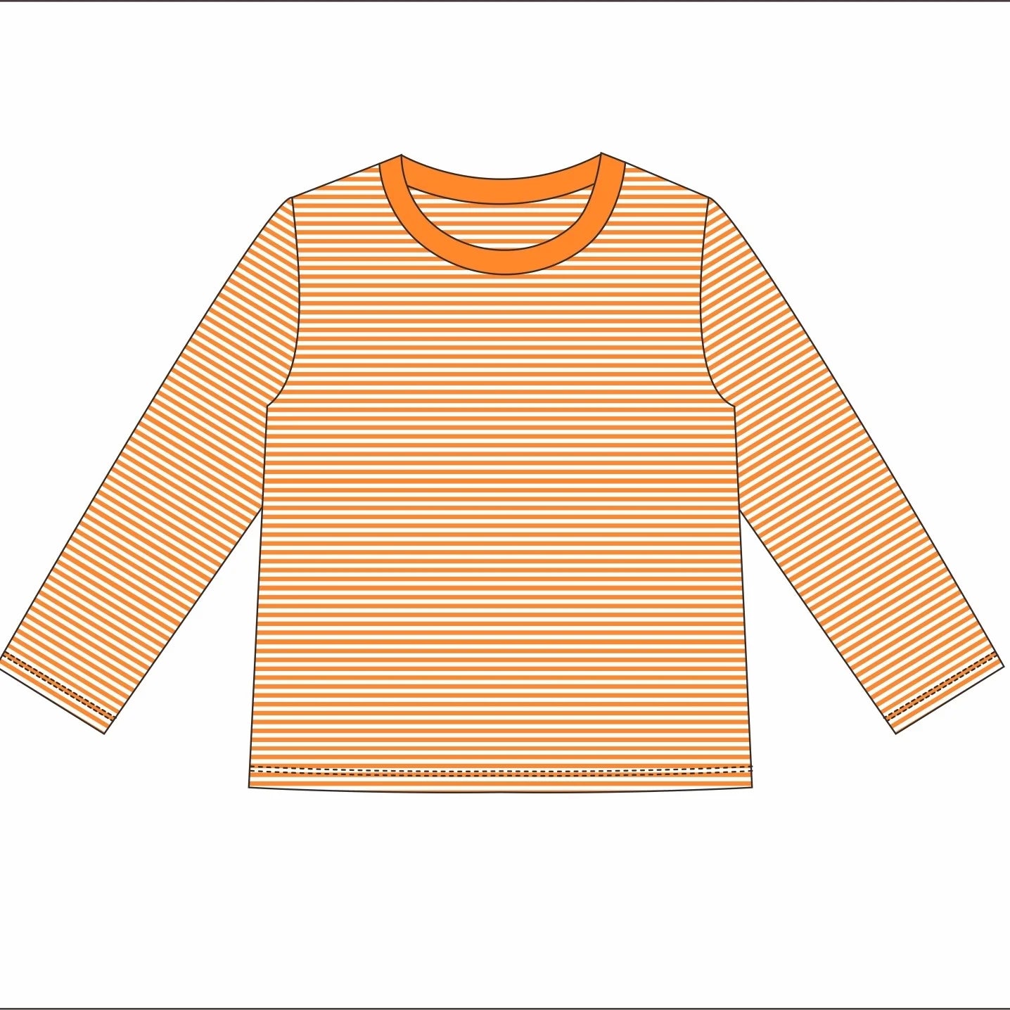 Custom Long Sleeve Stripe T-Shirt
