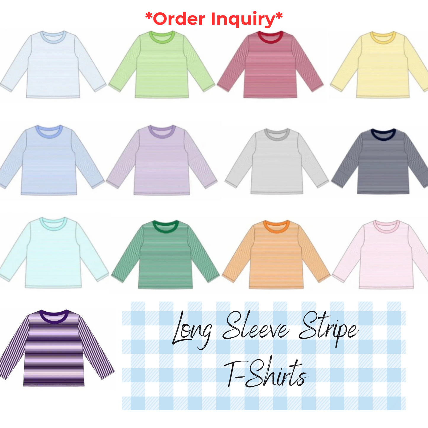 Custom Long Sleeve Stripe T-Shirt