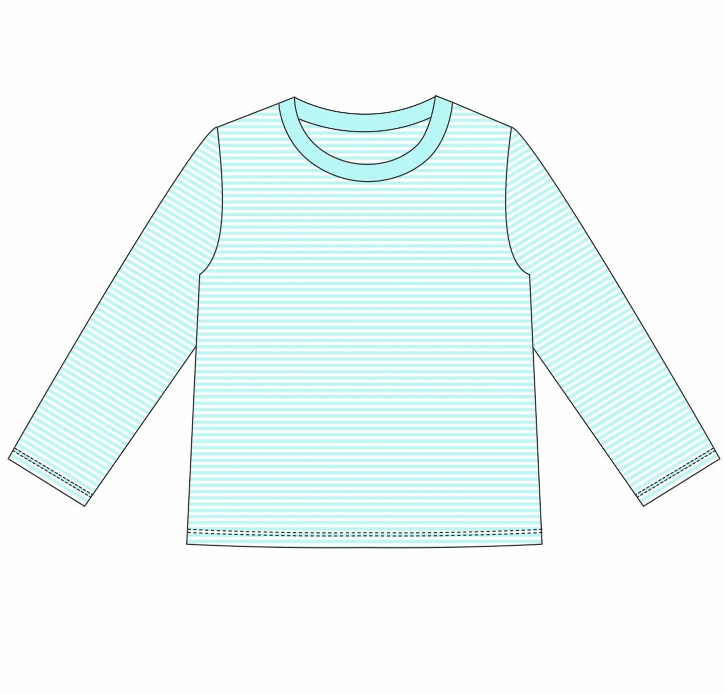Custom Long Sleeve Stripe T-Shirt