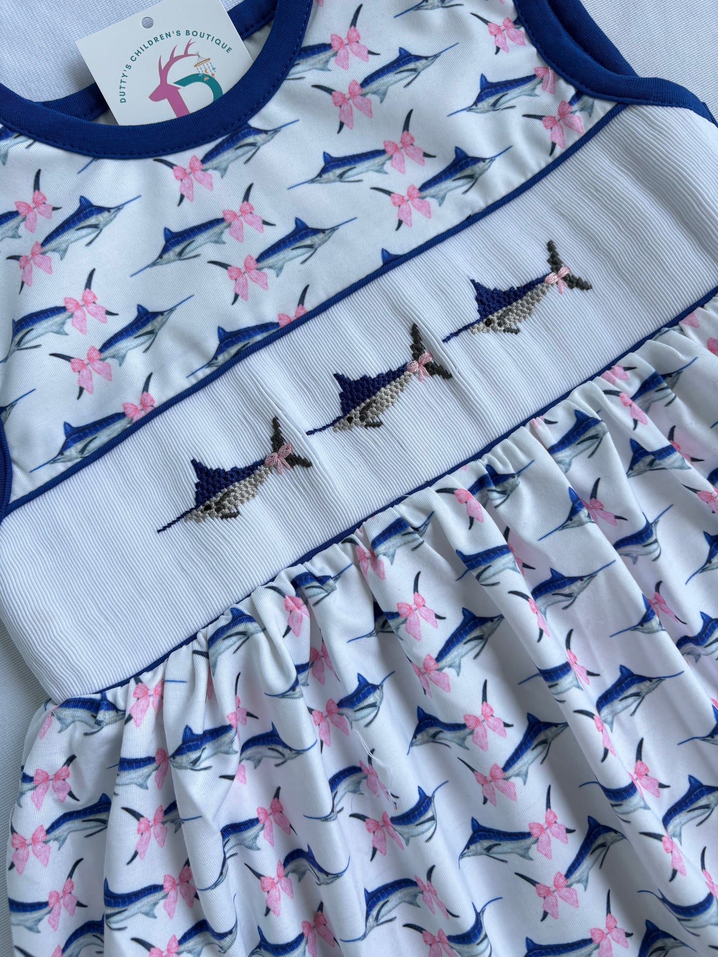 Smocked Marlin Diaper Set for Girls