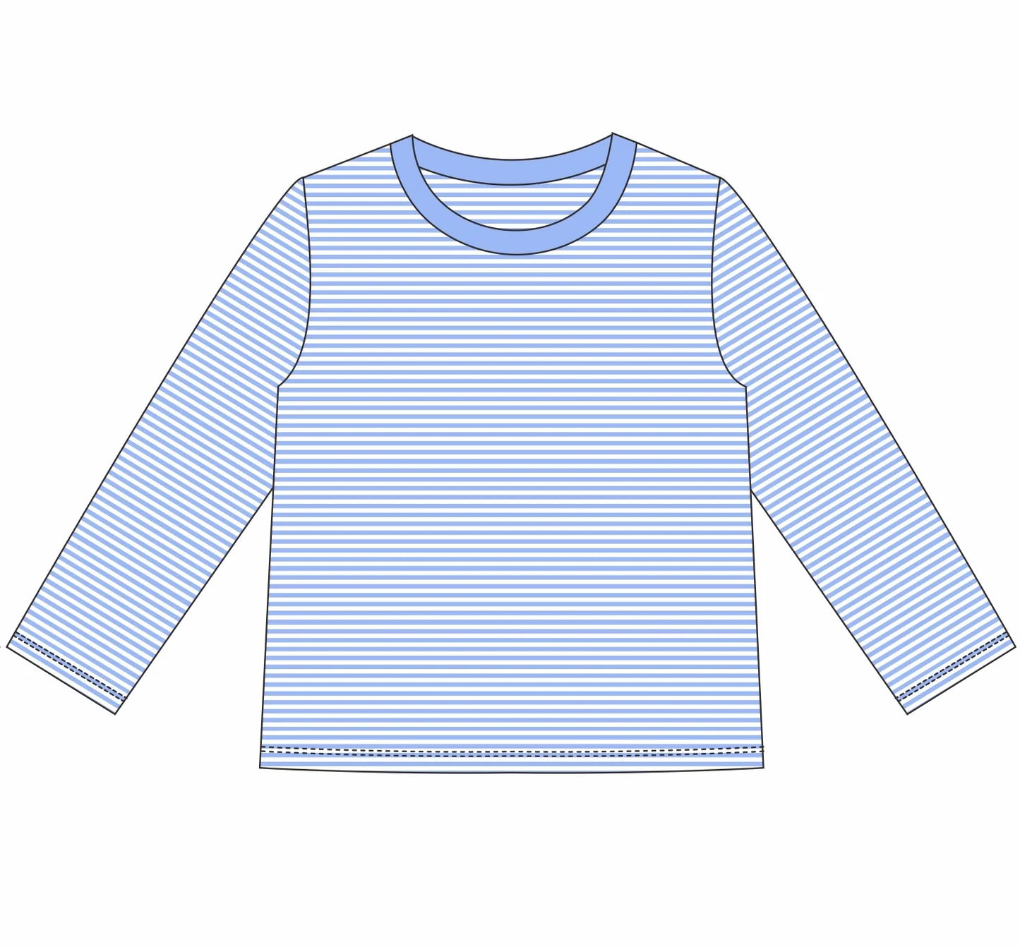 Custom Long Sleeve Stripe T-Shirt