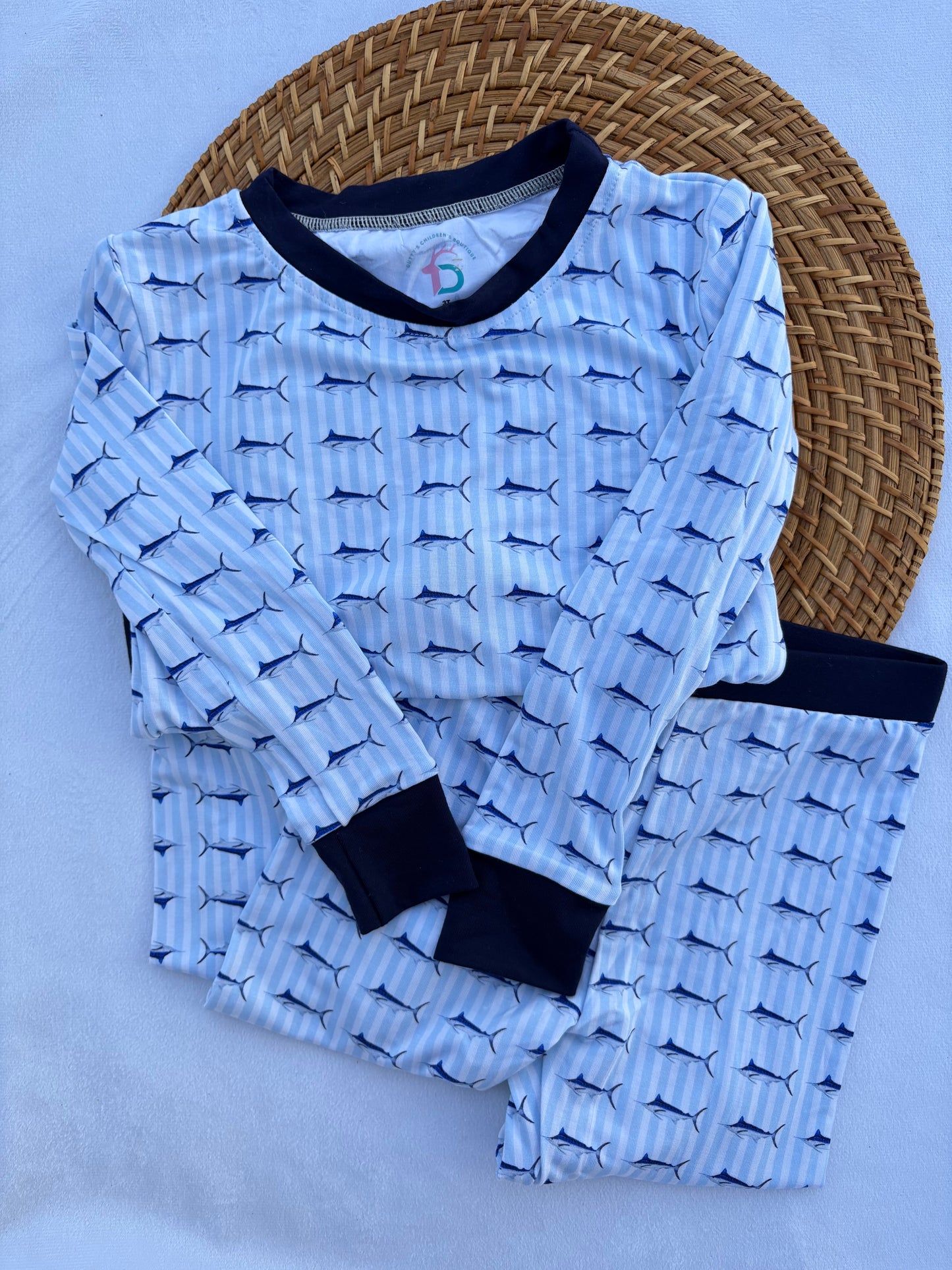 Marlin and Stripes Bamboo Set