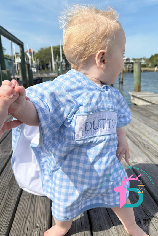 Custom Smocked Hooded Towel - Boys