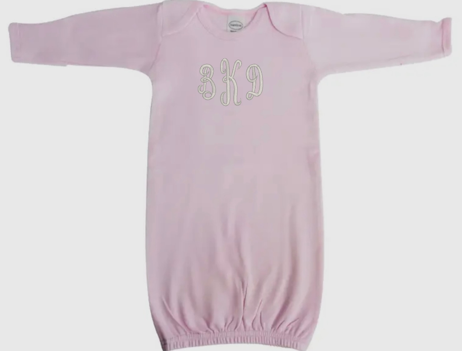 Custom Newborn Gown - Pink