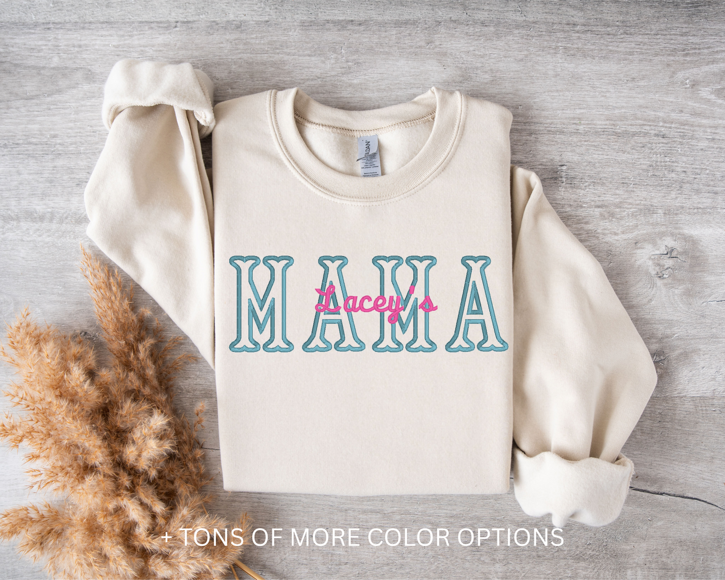 'Child's Name' MAMA - Gildan CREWNECK