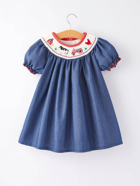 Bluebell Barnyard Dress - Girls