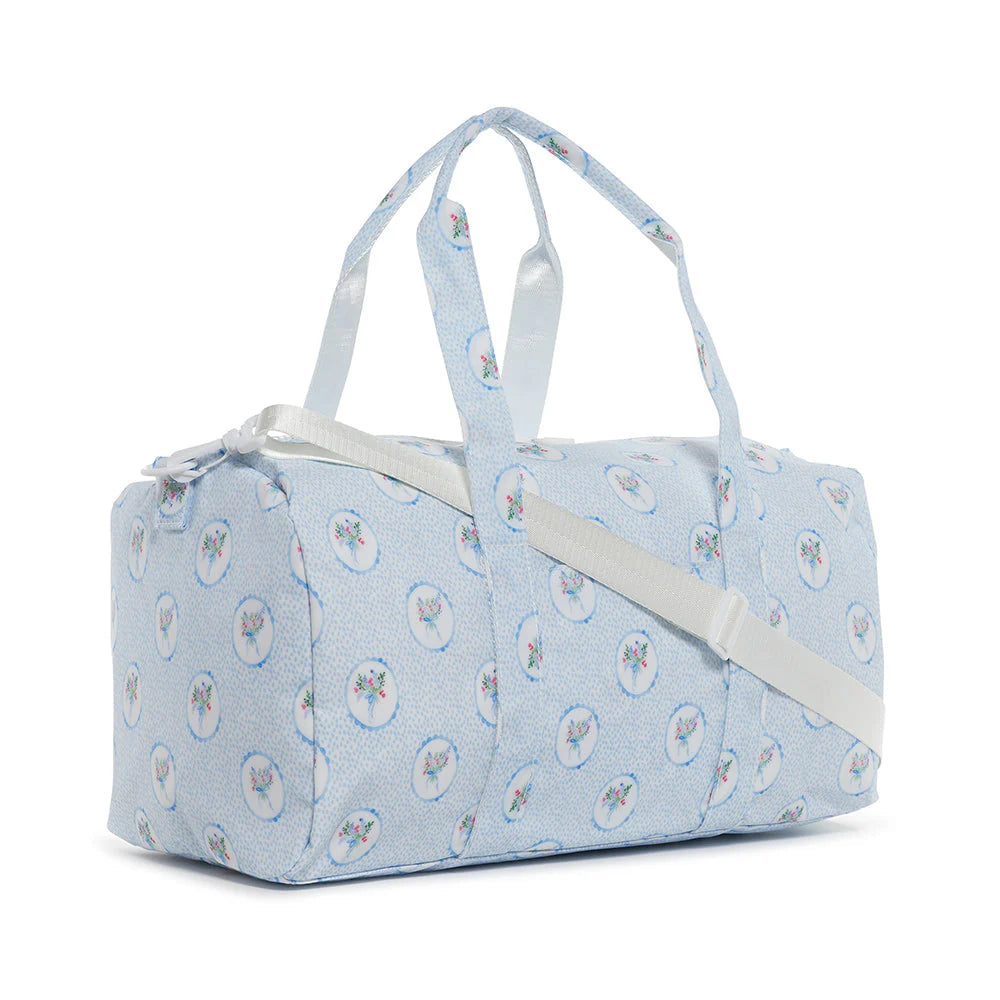 TRVL Weekender Duffel Bag - Floral Medallion Blue