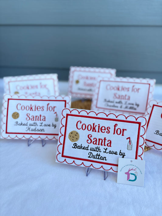 Personalized Cookies for Santa Plaque