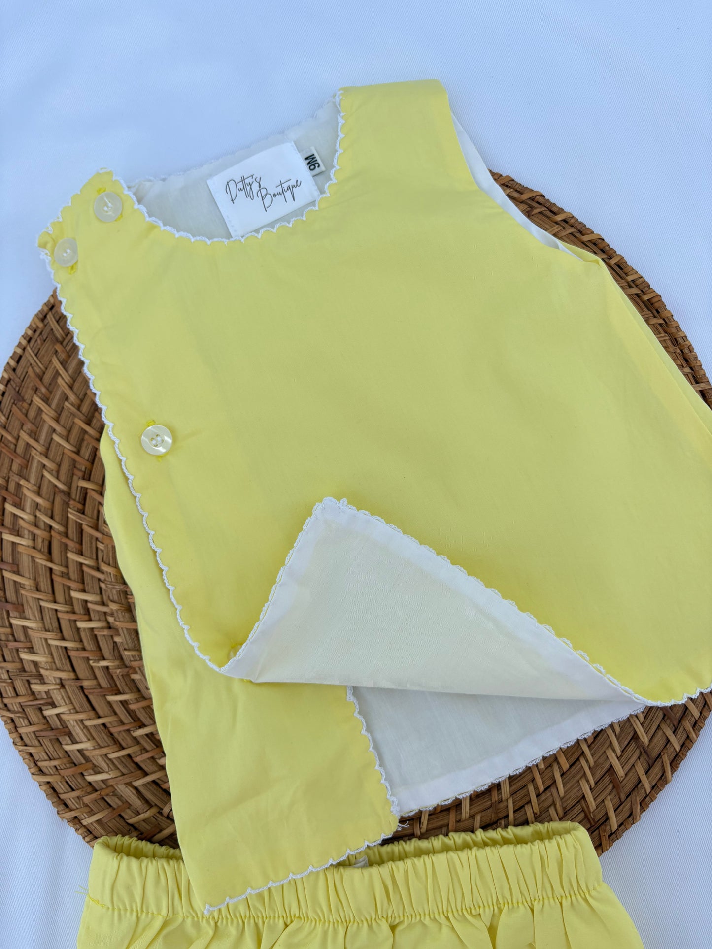 Custom Butter Yellow Diaper Set -UNISEX