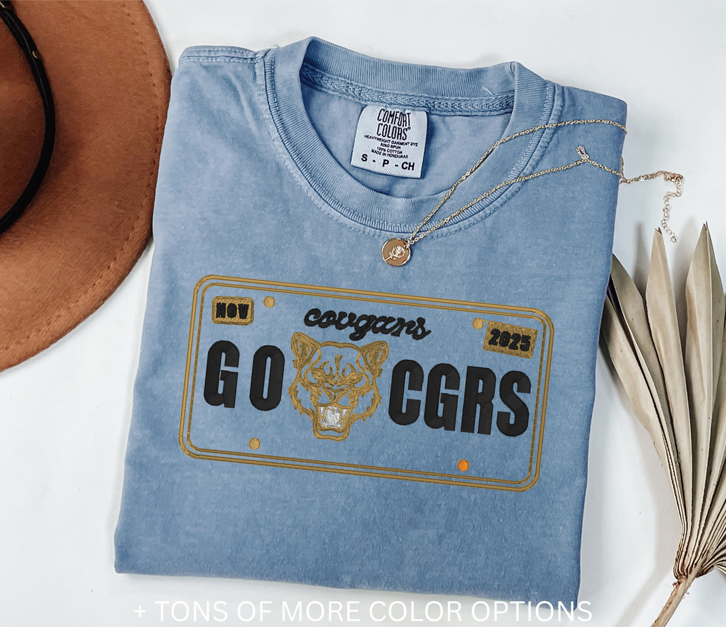 Cougars License Plate - Comfort Color T-SHIRT