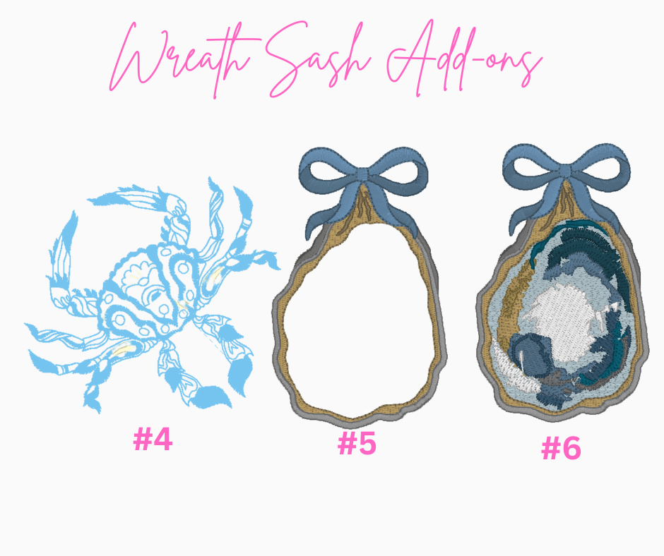 Orange Gingham Wreath Sash