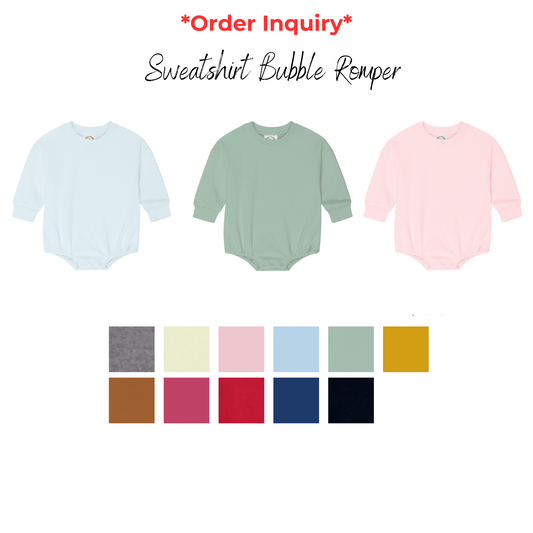 Custom Sweatshirt Bubble Romper