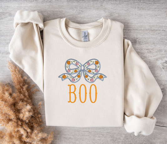 Pumpkin Bow - Gildan CREWNECK
