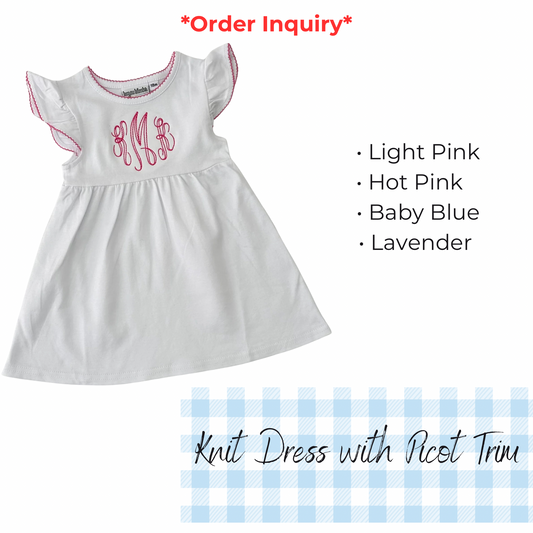 Custom Knit Dress with Picot Trim