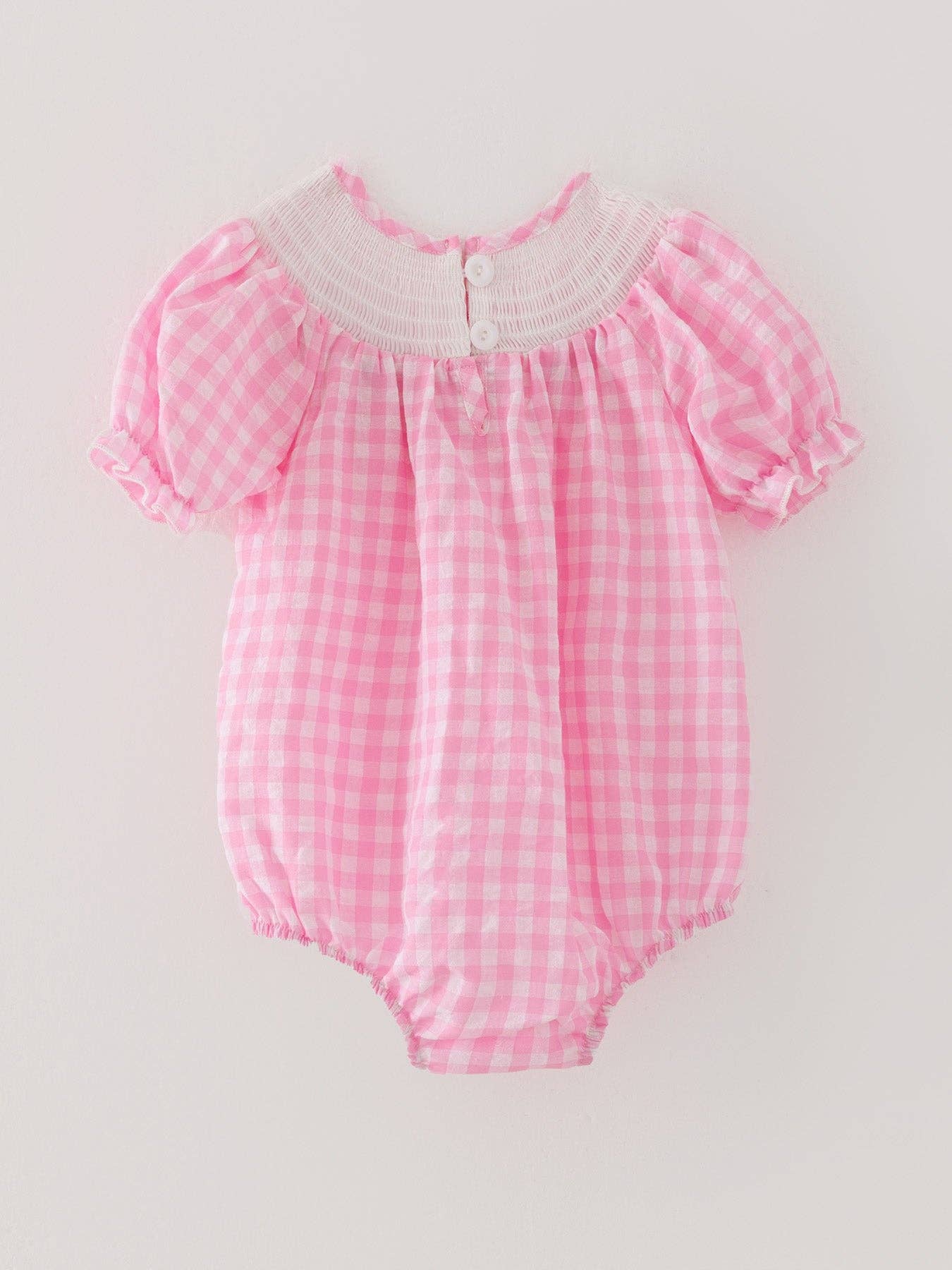 Pink Pastures Smocked Bodysuit