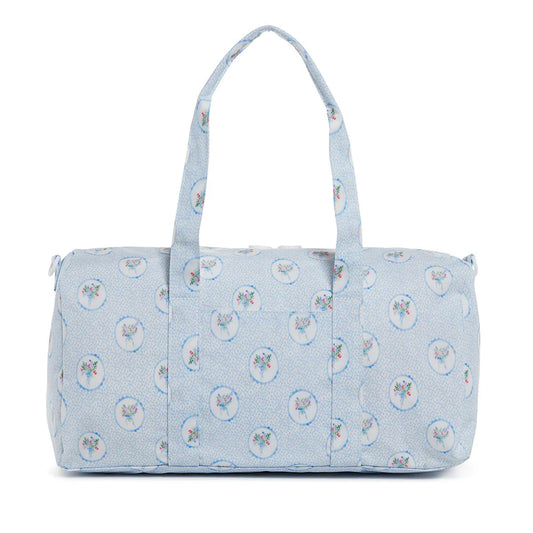 TRVL Weekender Duffel Bag - Floral Medallion Blue