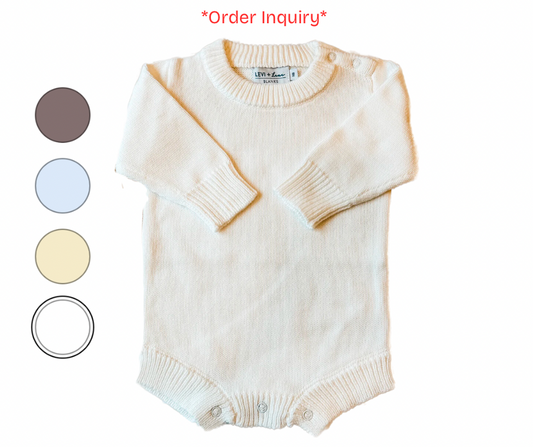 Custom Knit No Ruffle Romper