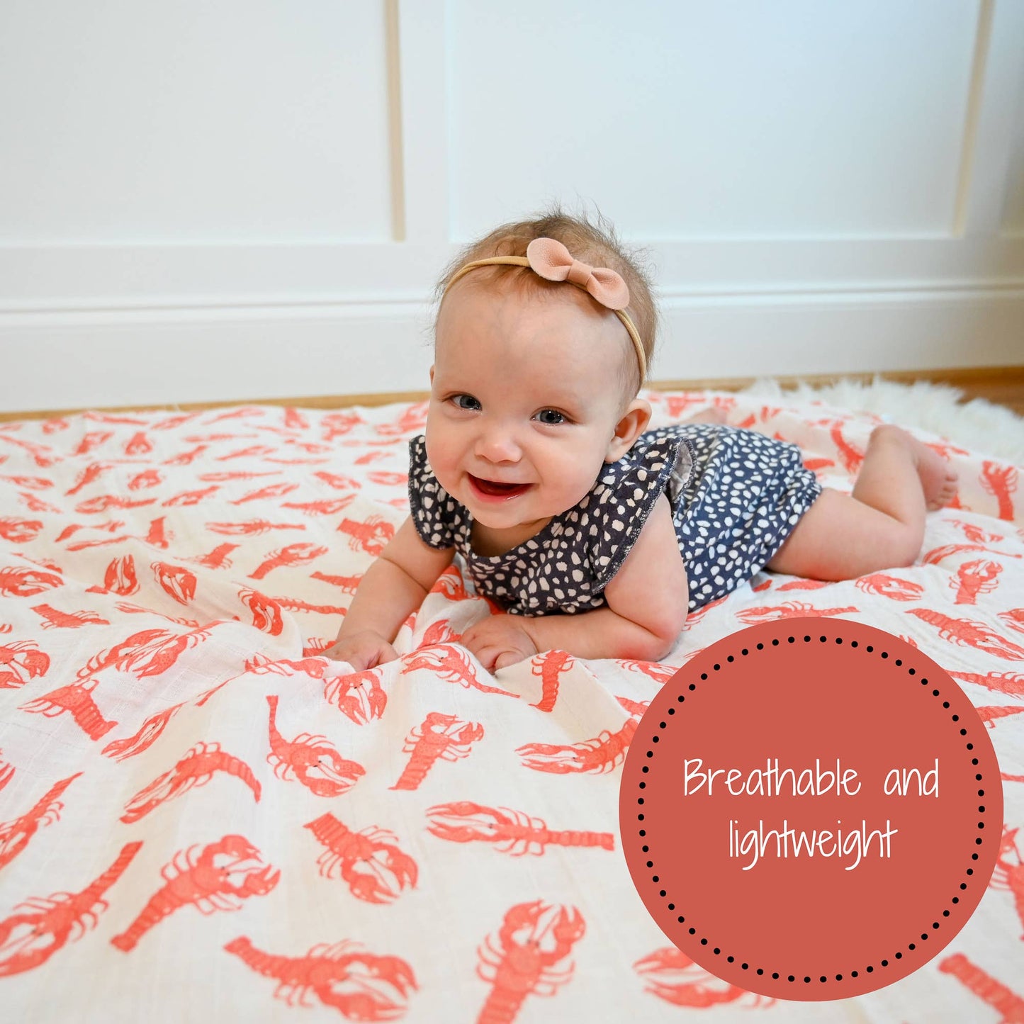 Lobster Roll Baby Swaddle Blanket