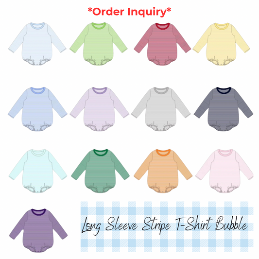 Custom Stripe Long Sleeve T-Shirt Bubble