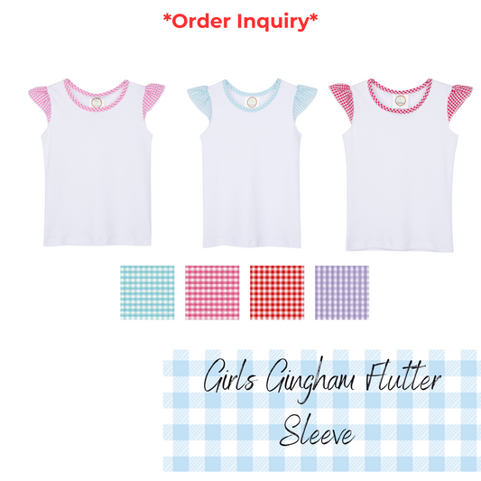 Custom Gingham Flutter Sleeve