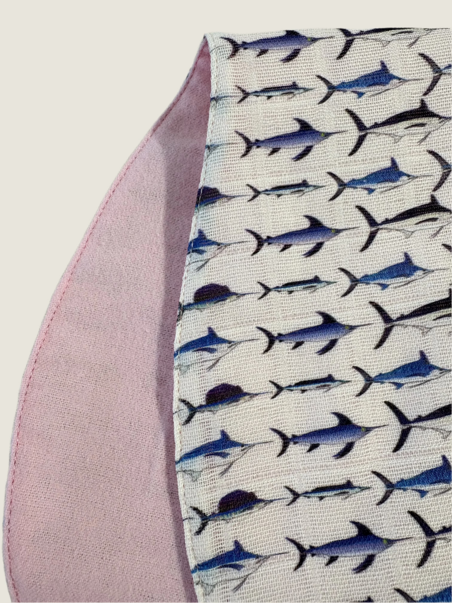 Simple Sailfish Burp Cloth - Girls