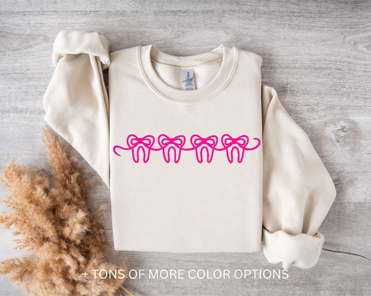 Dental Bows - Gildan CREWNECK