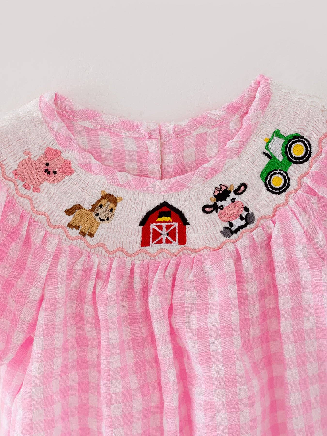 Pink Pastures Smocked Bodysuit